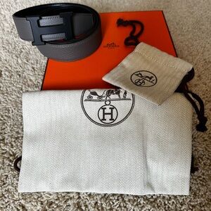 Hermes Dark Brown Leather Belt